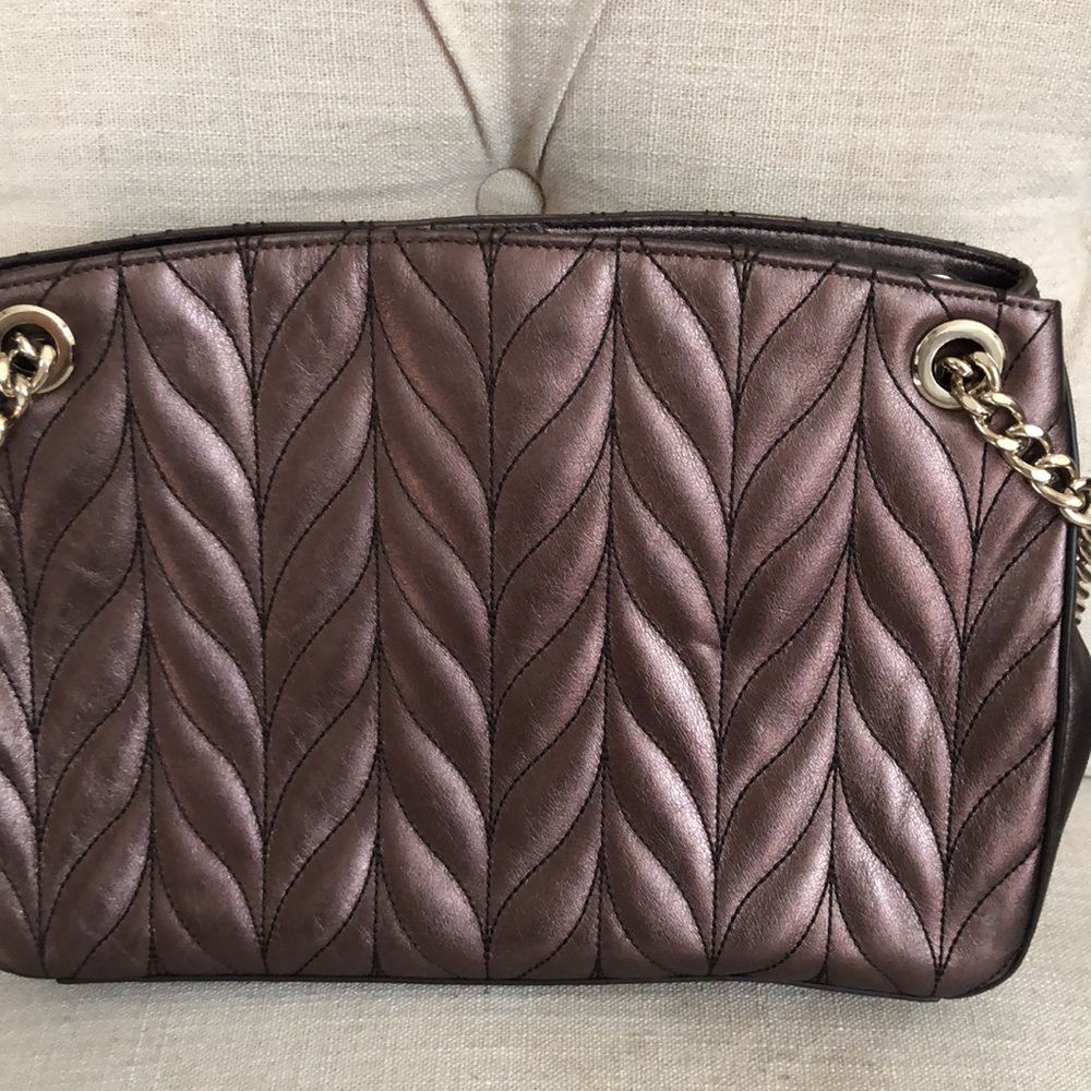 Beautiful bronze Kate Spade purse with gold chain handle - Picture 6 of 14